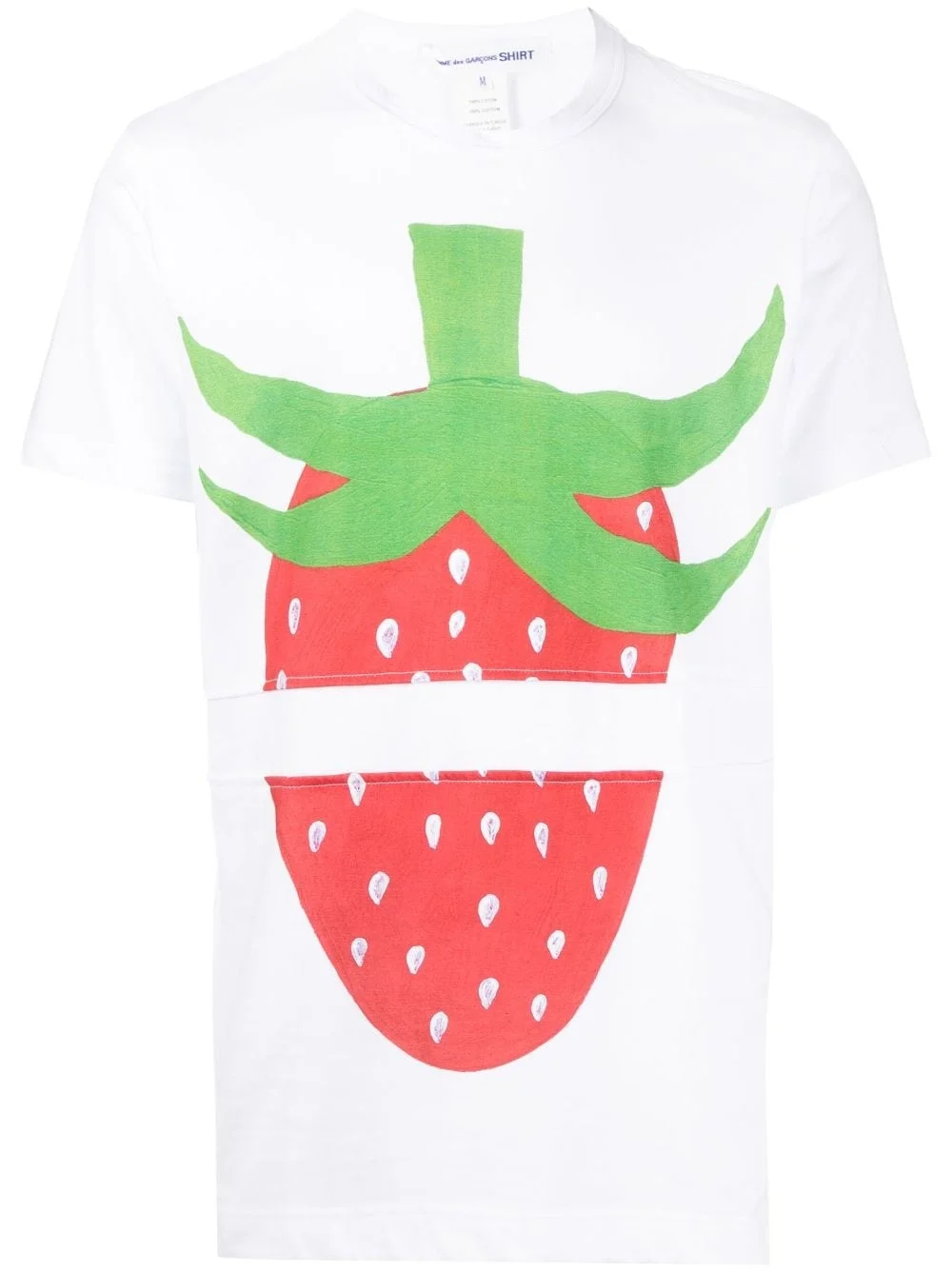 strawberry-print cotton T-shirt - 1