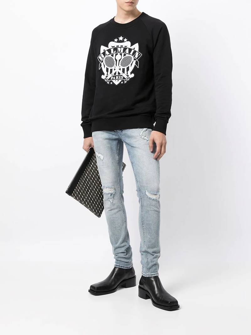 Balmain logo-embellished sweatshirt outlook