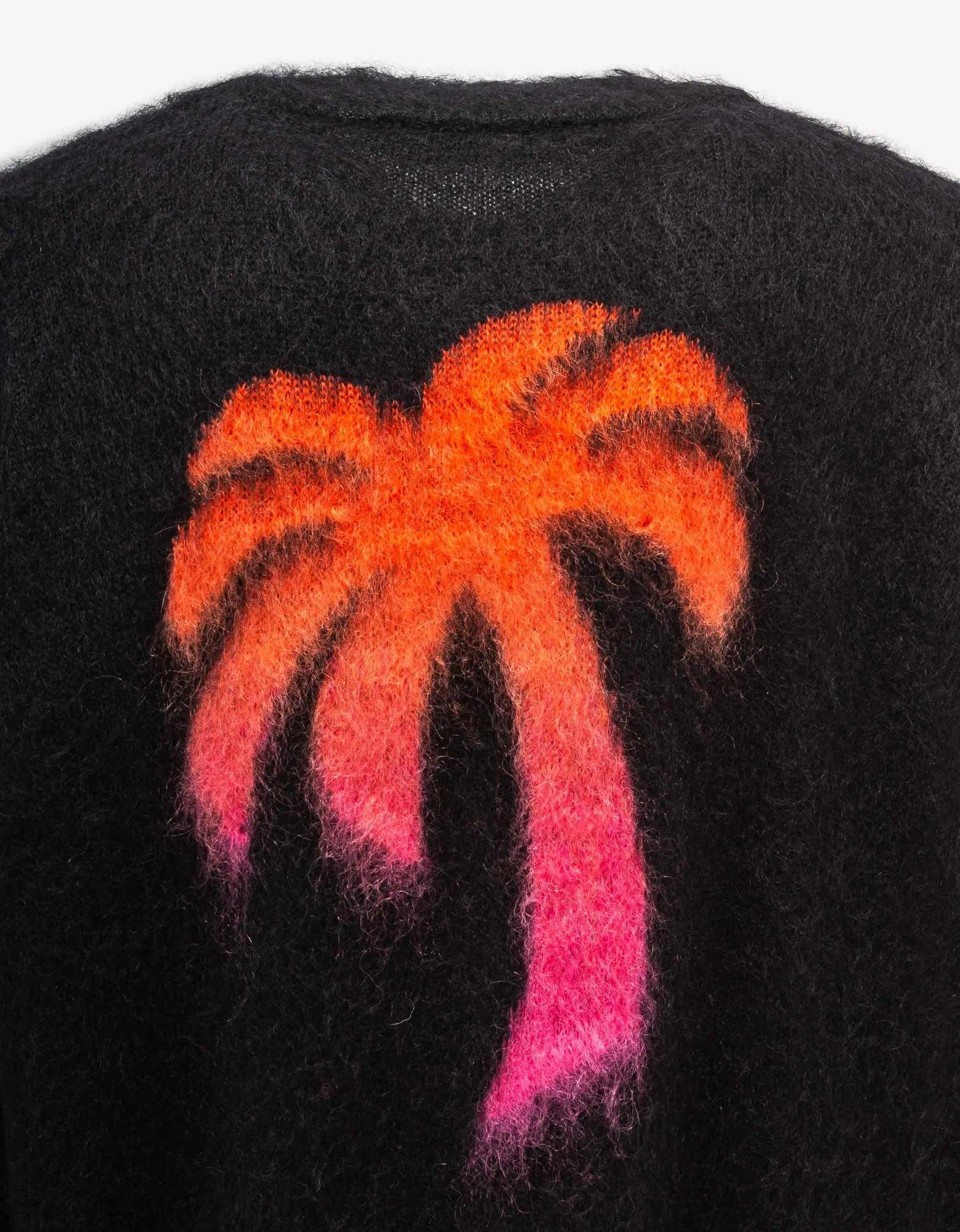 Palm Angels Black Sprayed Palm Intarsia Sweater - 5