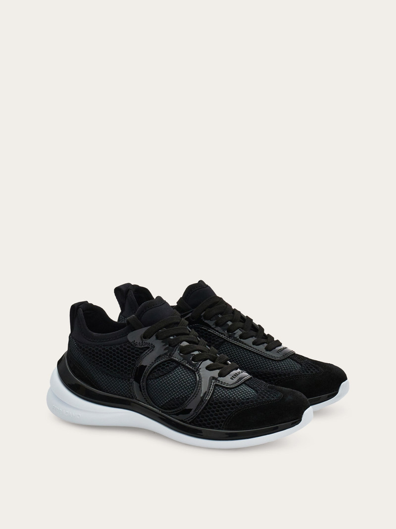 Gancini sneaker with mesh detail 2