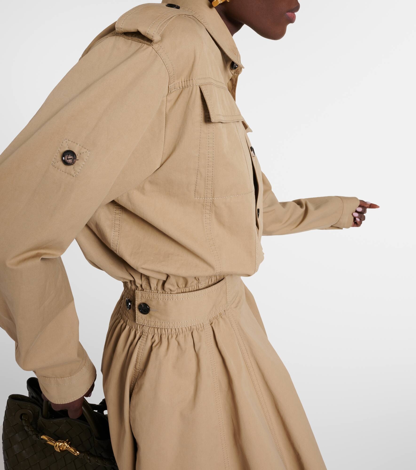 Cotton twill shirt dress - 6