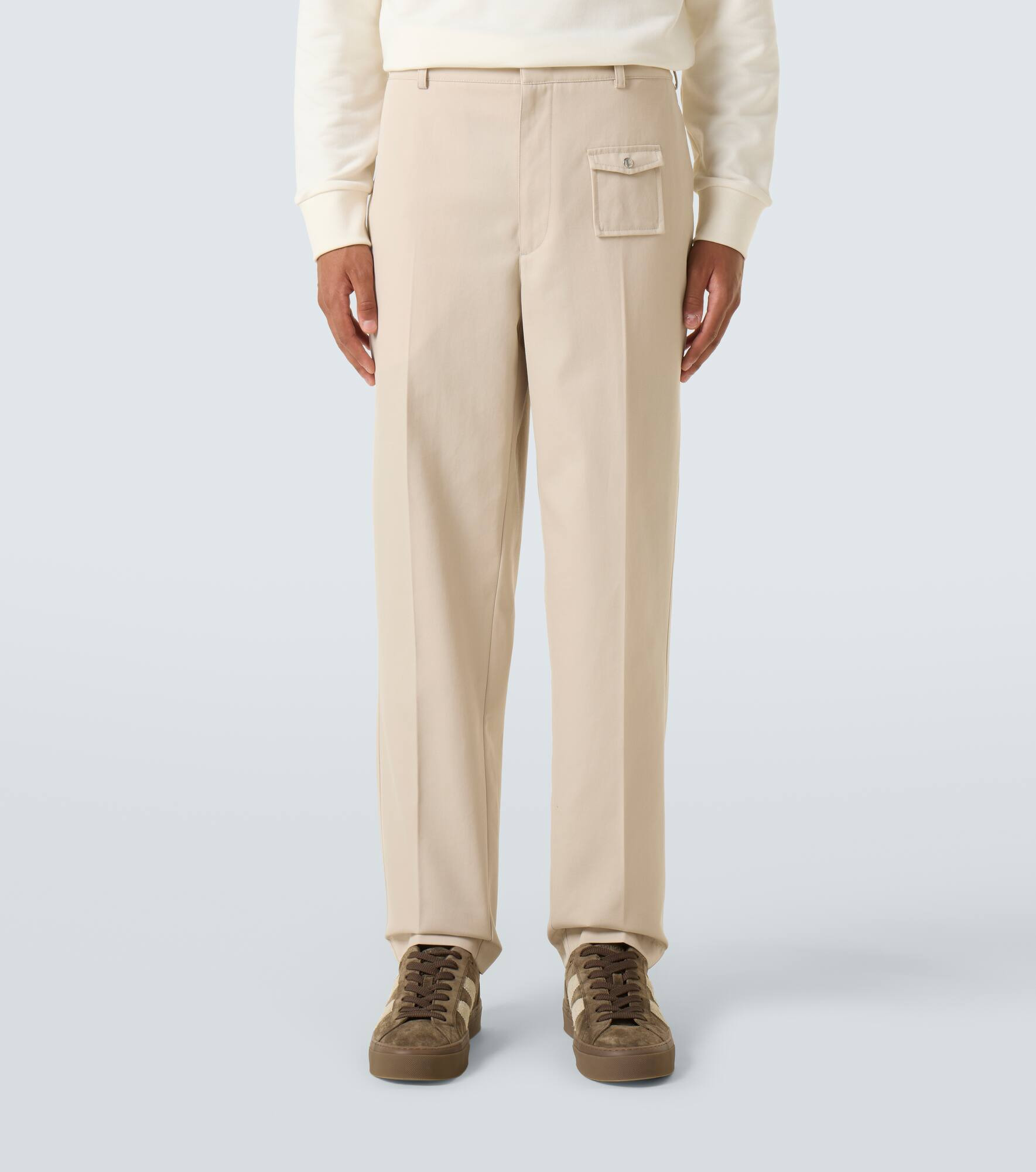 Pleated gabardine chinos - 3