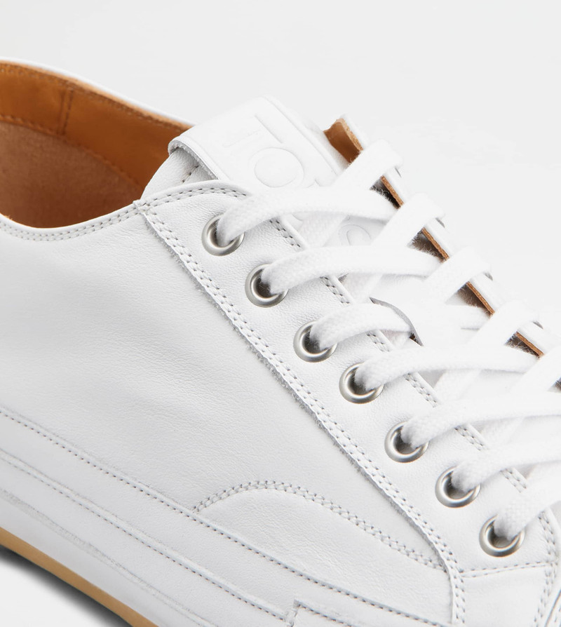 SNEAKERS IN LEATHER - WHITE 5