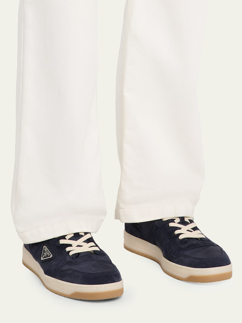 Prada Men's Downtown Nylon and Suede Low-Top Sneakers outlook