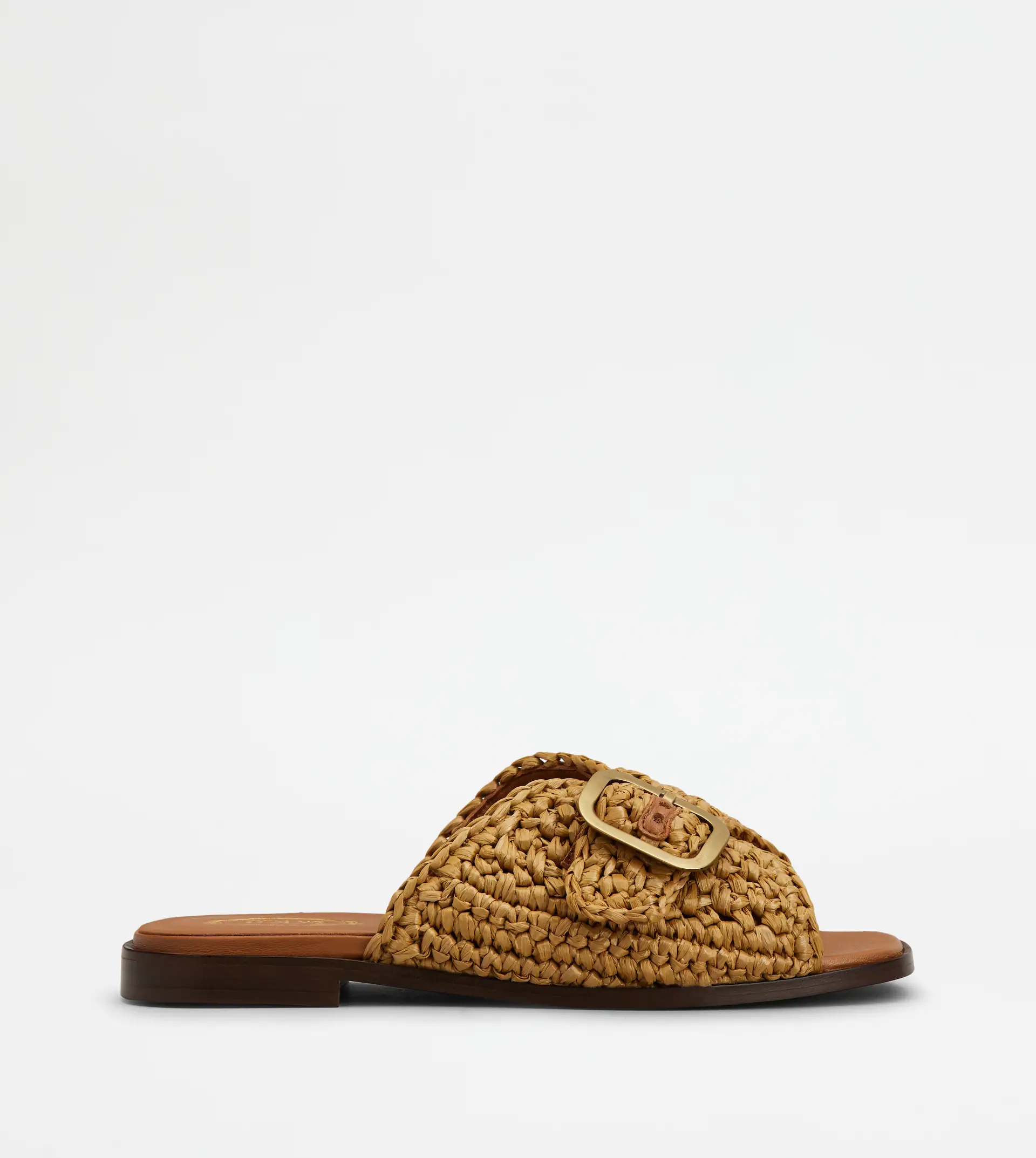 SANDALS IN RAFFIA - BROWN - 1