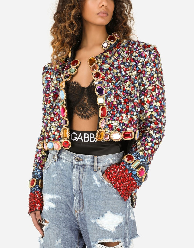 Mikado evening jacket with embroidery 4