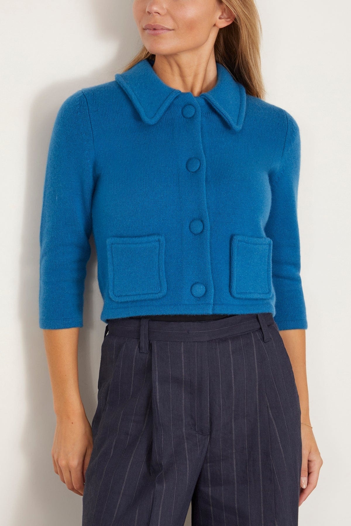 Modern Statement Jacket in Blue Coral - 3