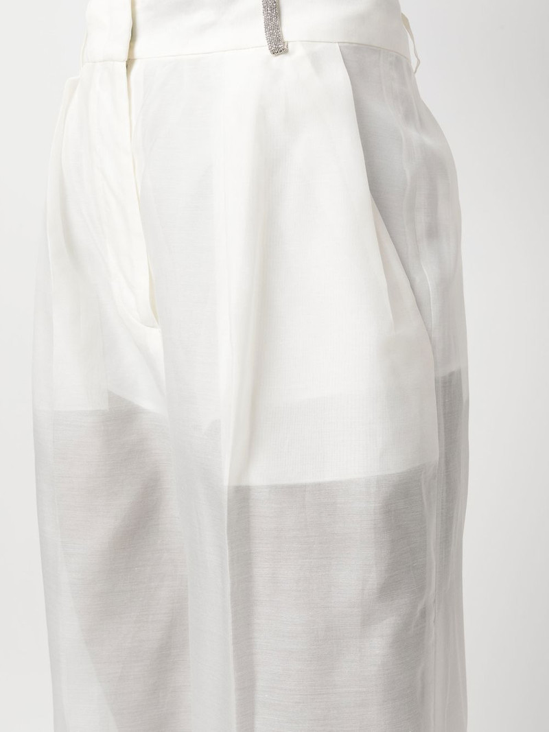 transparent-leg loose-fit trousers 5