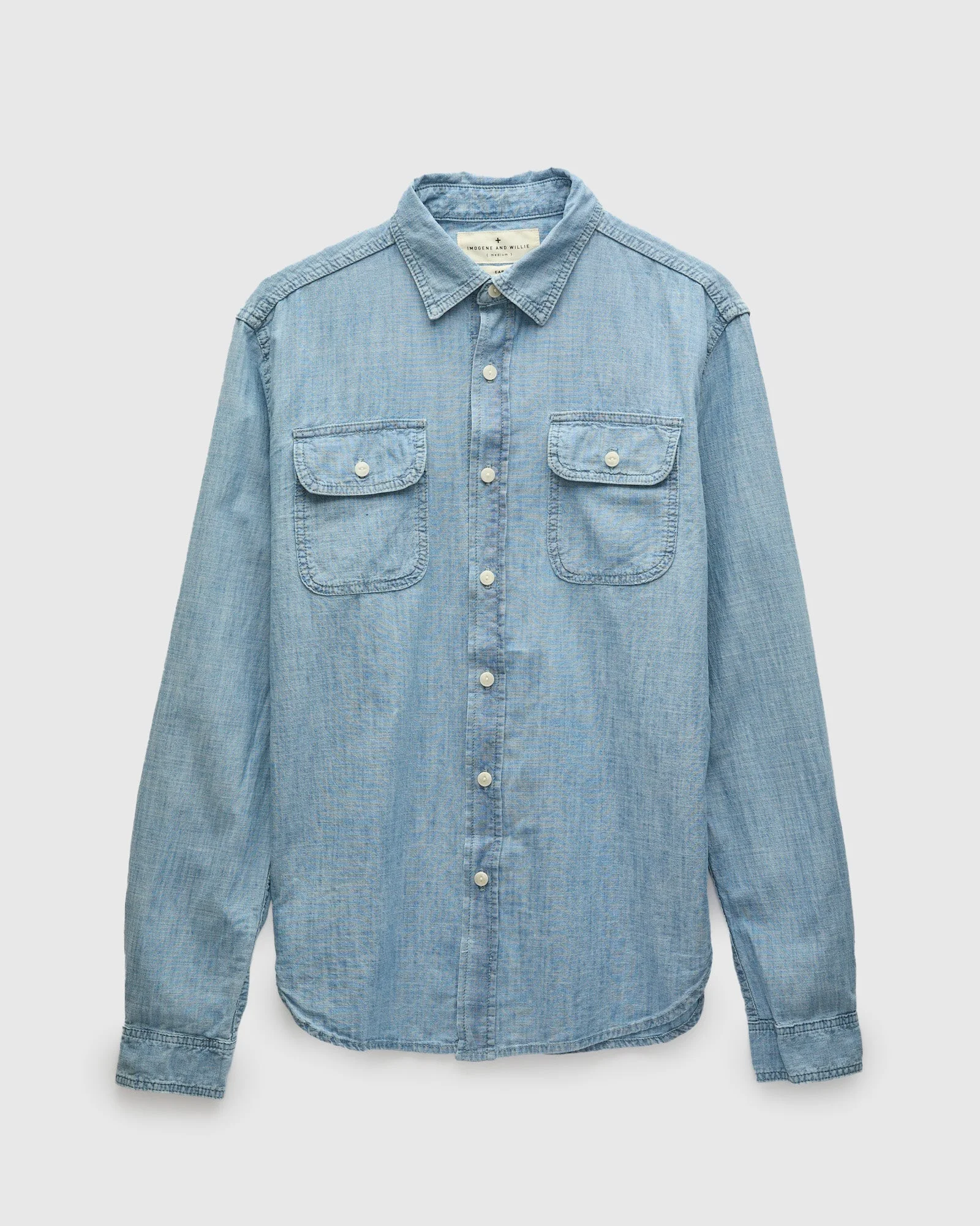 Earl Chambray Shirt in Washed Indigo - 1