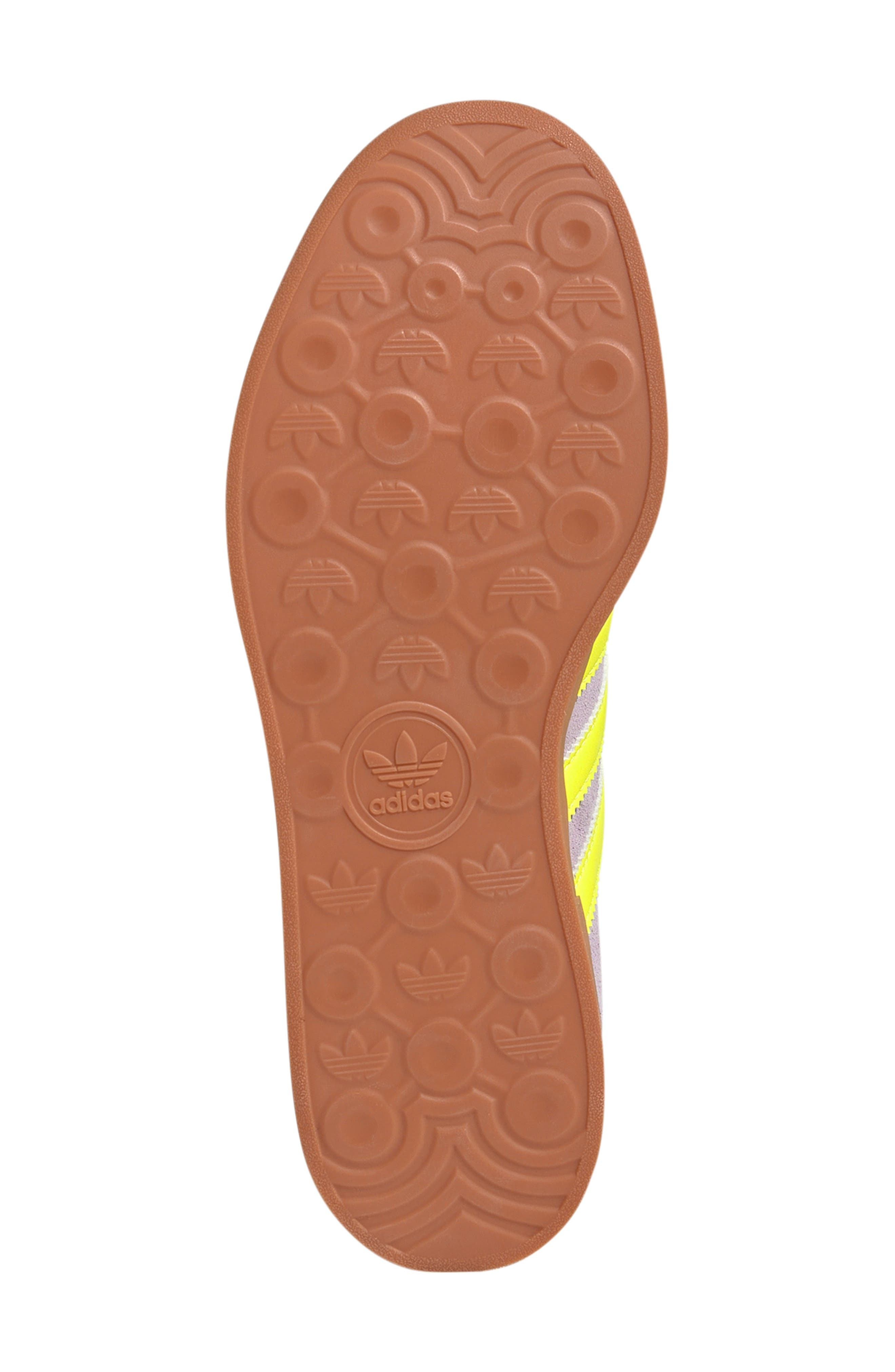adidas Gazelle Stack Platform Sneaker in Ice Lavender/Yellow/Gum at Nordstrom - 5