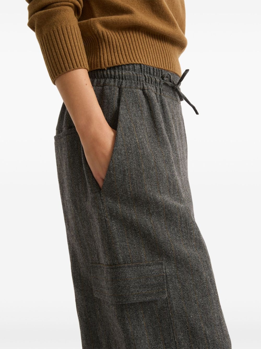 drawstring cargo trousers - 4