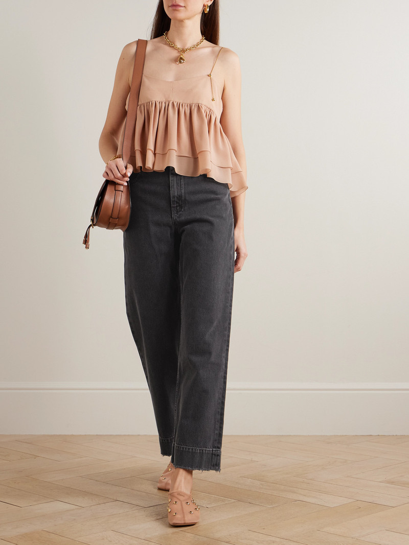 Chloé Frayed High-rise Straight-leg Jeans outlook