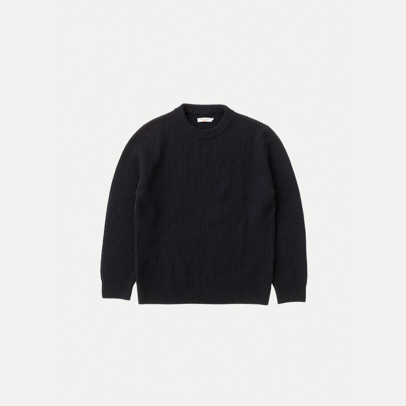 August Rib Wool Navy - 7