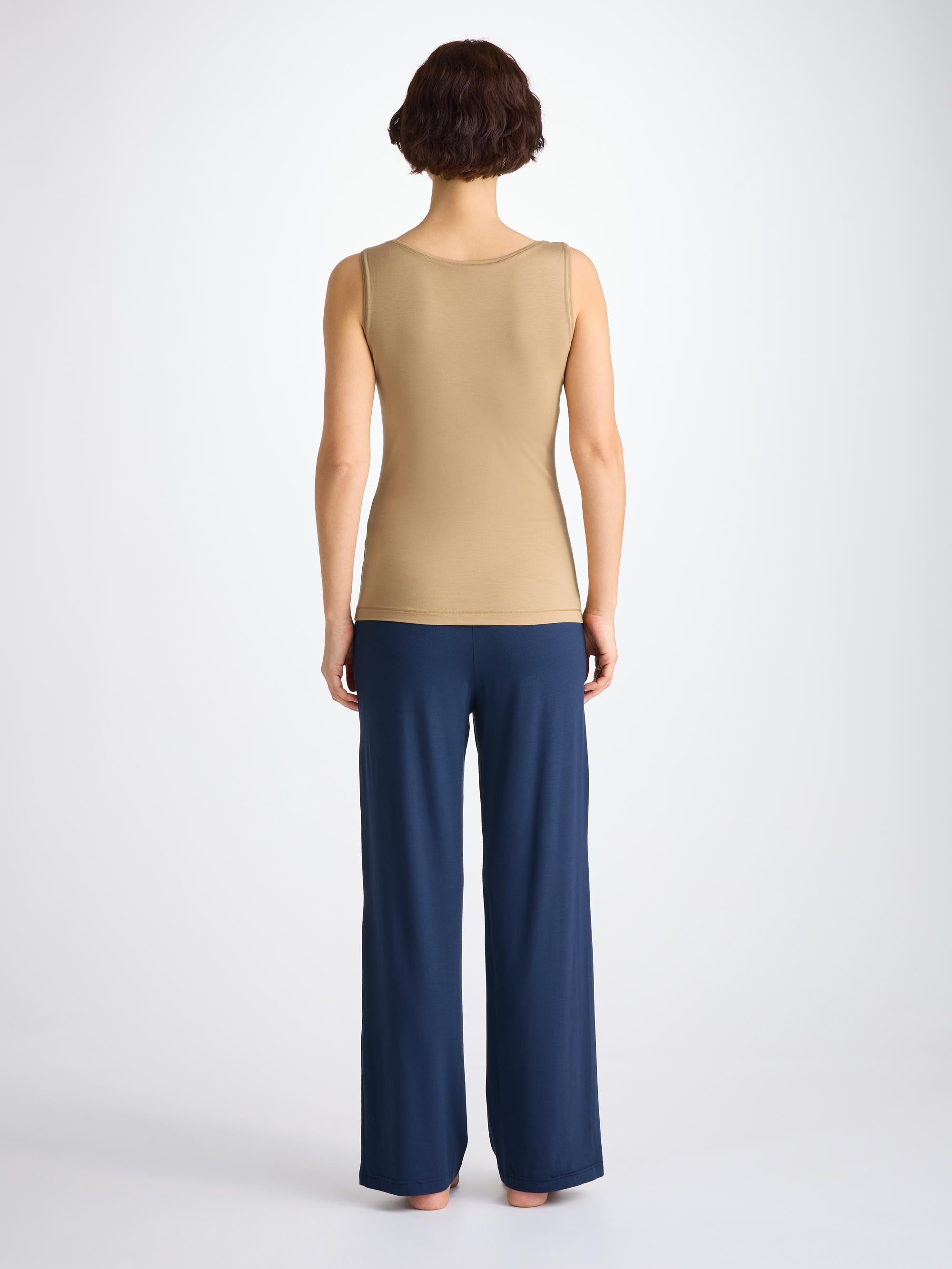 Women's Support Vest Lara Micro Modal Stretch Camel - 4