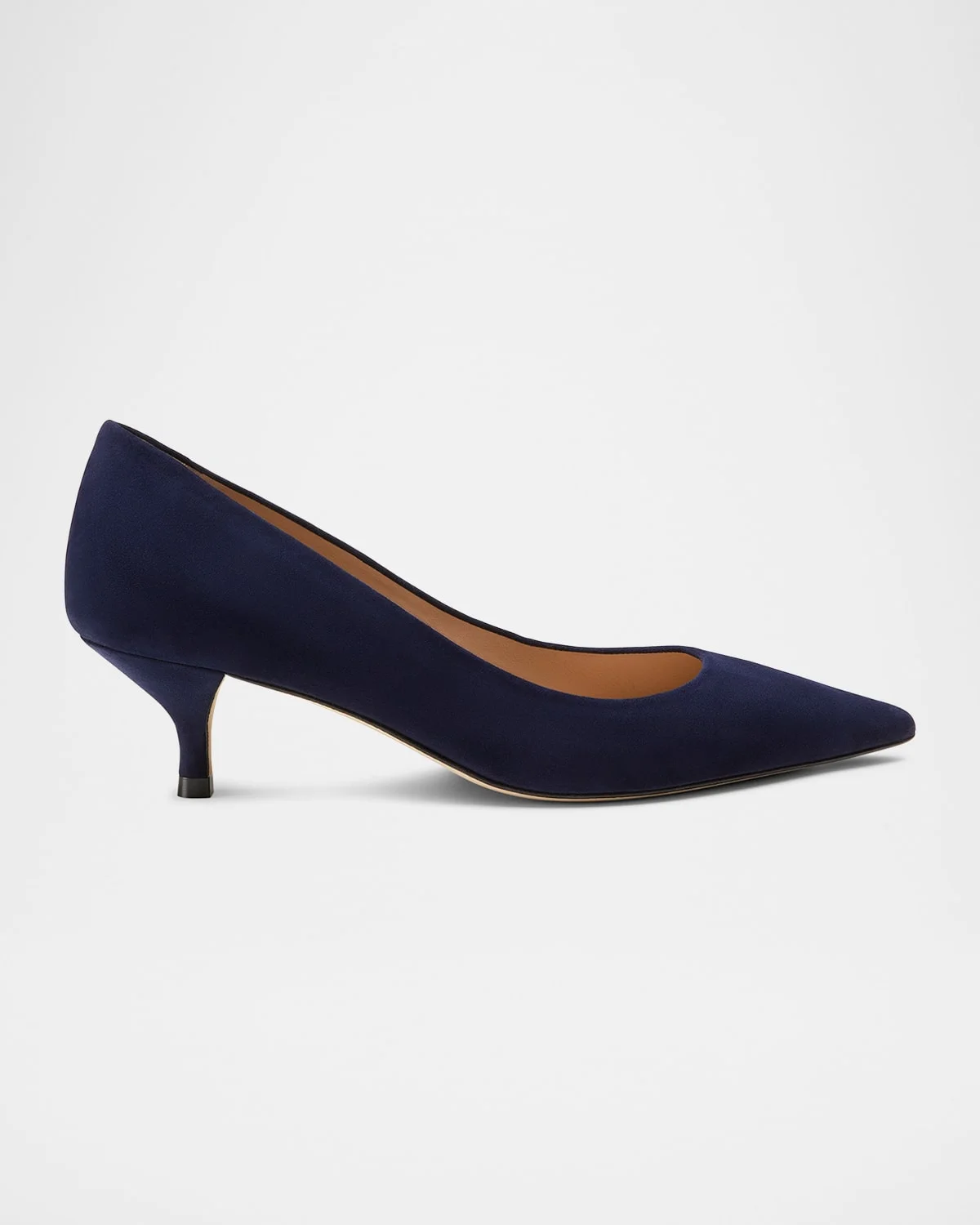 Stuart Suede Kitten Pumps - 1