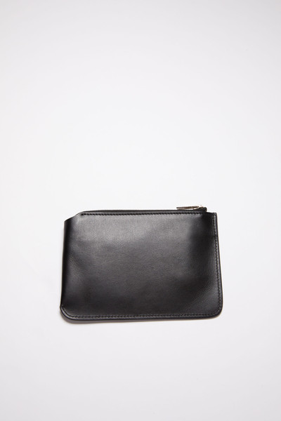 Acne Studios Leather zip wallet - Black outlook