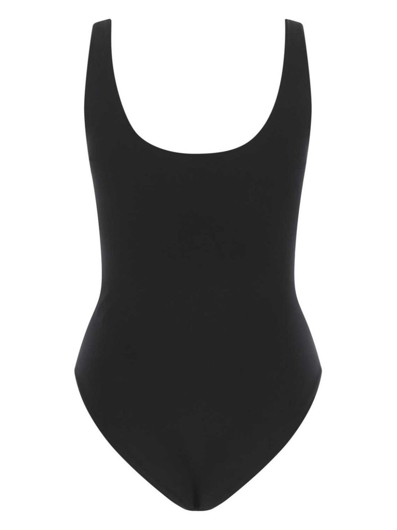 SAINT LAURENT Saharienne lace-up swimsuit outlook