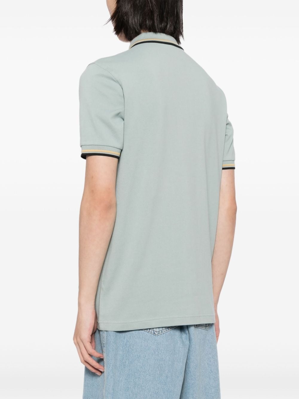logo-embroidered cotton polo shirt - 4
