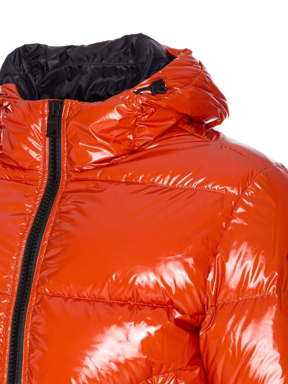 glossy hooded puffer jacket - 4