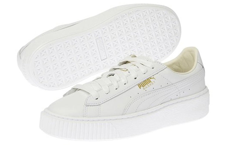 (WMNS) PUMA Basket Platform Core 'White Gold' 364040-04 - 3