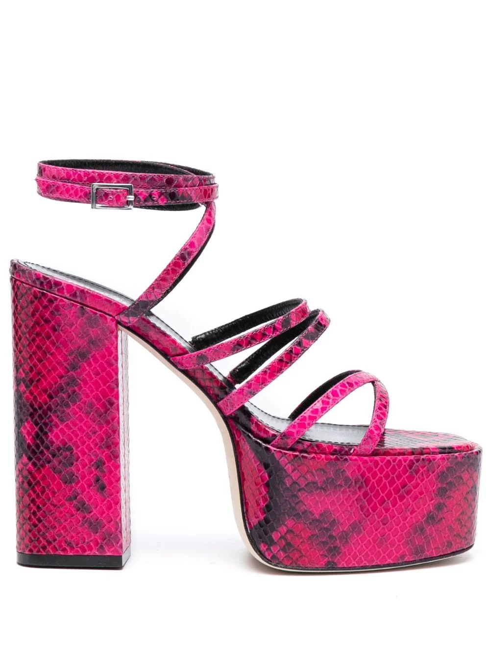 Evita snakeskin-effect 130mm sandals - 1
