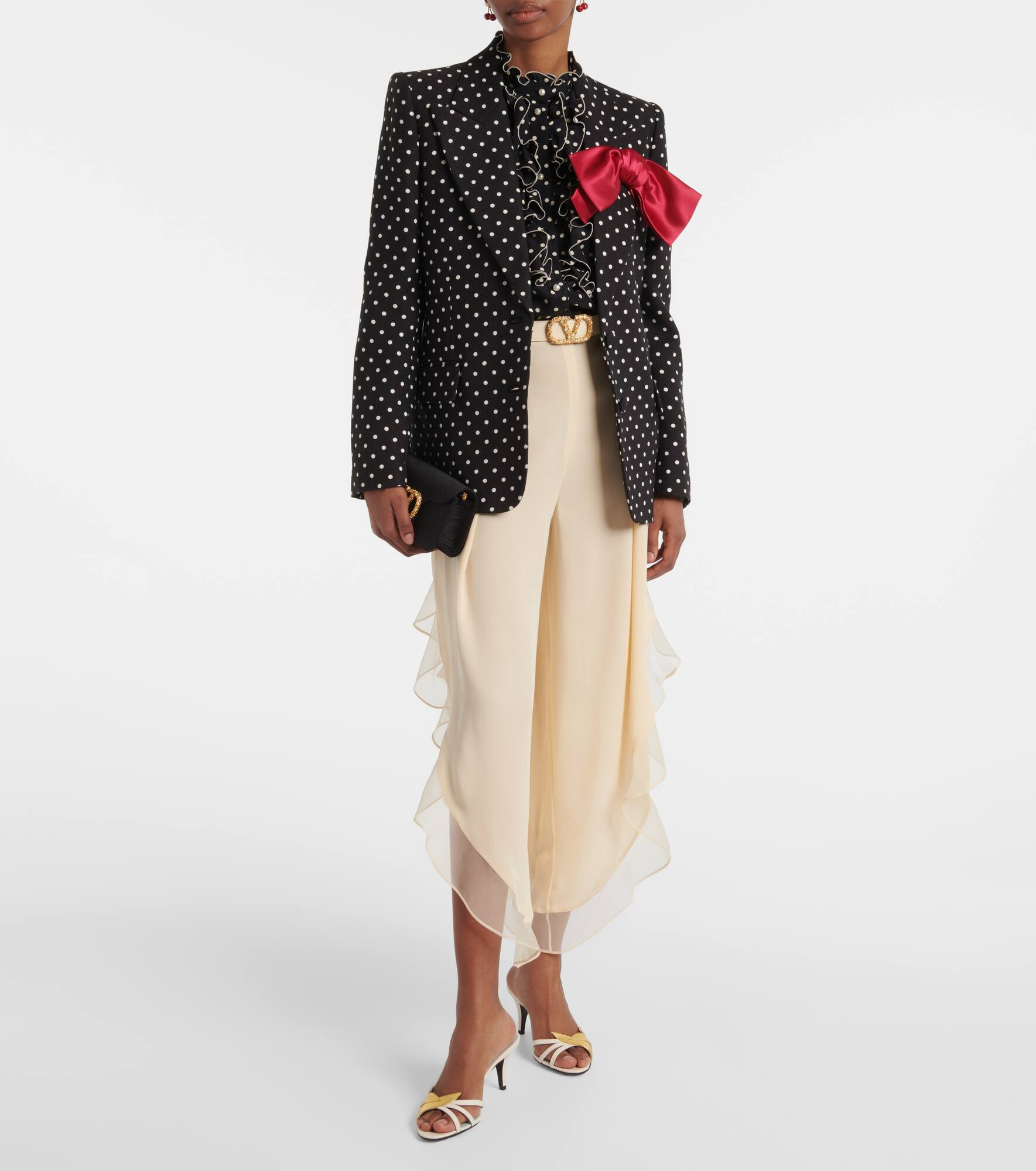 Polka-dot silk crêpe de chine blouse - 2