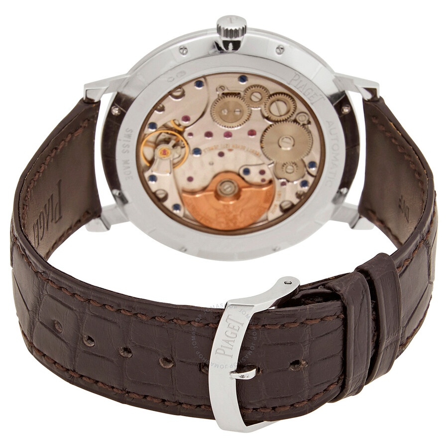 Piaget Altiplano Automatic Silver Dial Brown Leather Men's Watch G0A35130 - 3