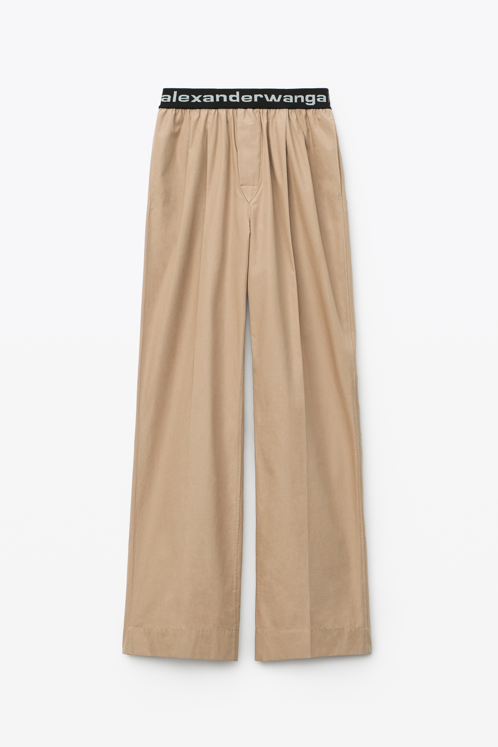 LOGO ELASTIC PLEATED PANT IN COTTON - 1