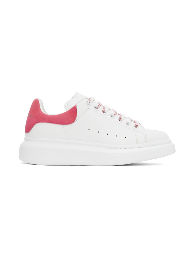 White & Pink Oversized Sneakers - 1