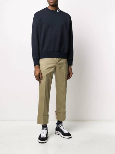 Thom Browne 4-Bar intarsia mock-neck sweatshirt outlook