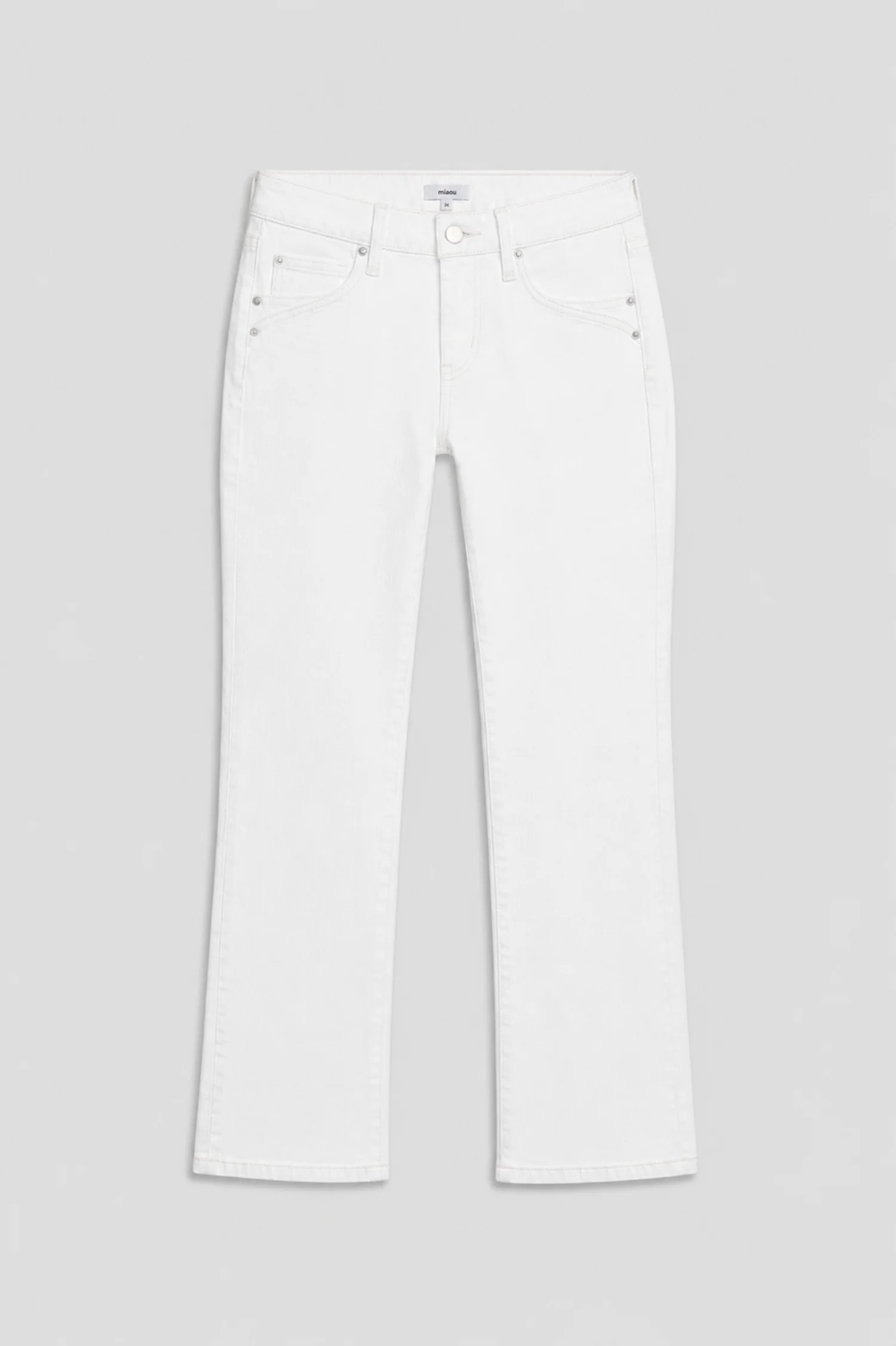 LOW RISE FLARE - WHITE WASH - 1