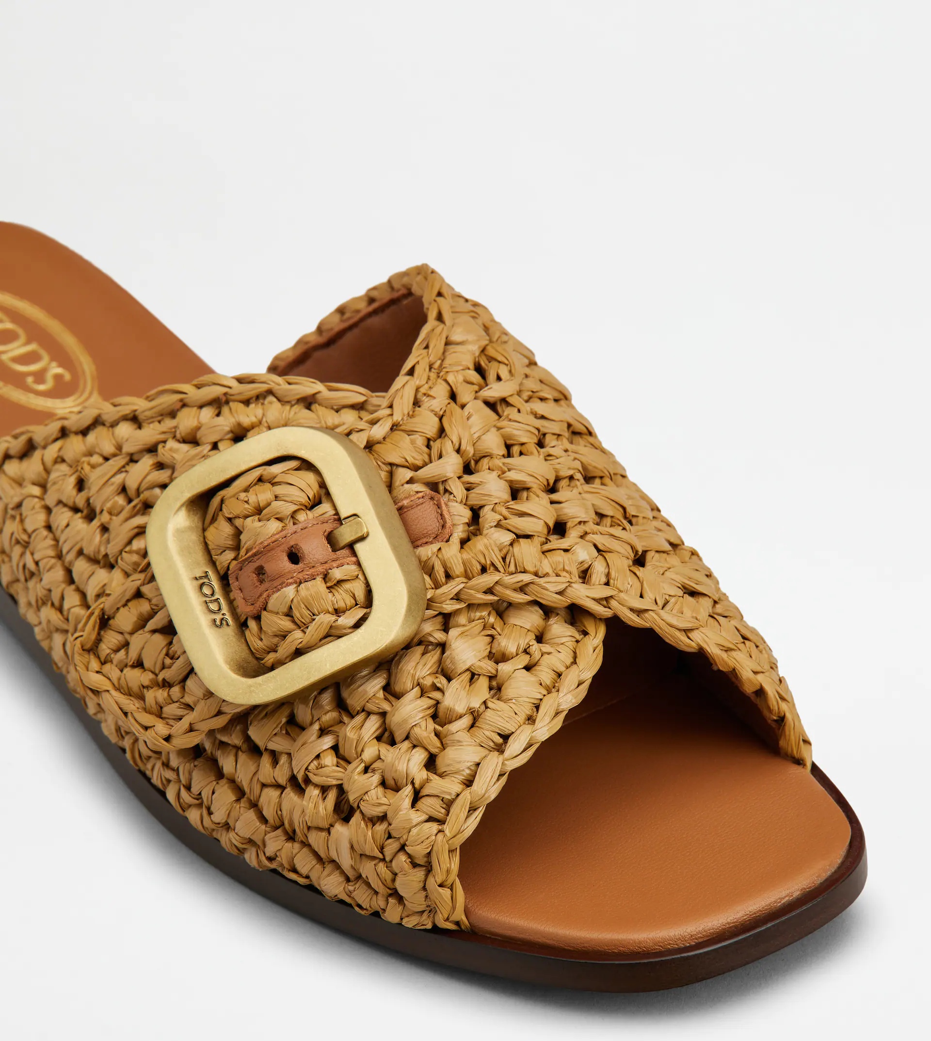 SANDALS IN RAFFIA - BROWN - 5