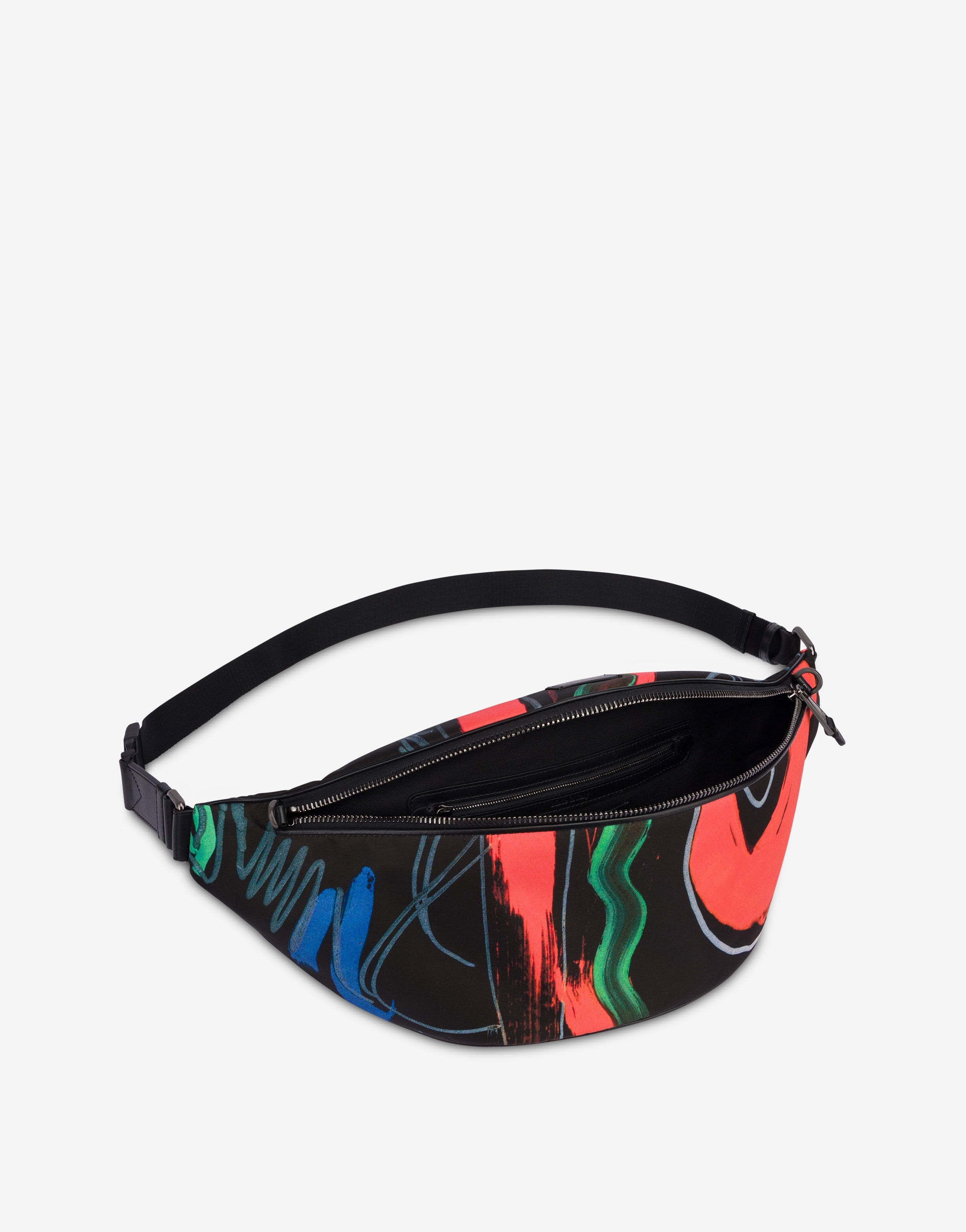 SHADOWS & SQUIGGLES LARGE NYLON BELT BAG 3