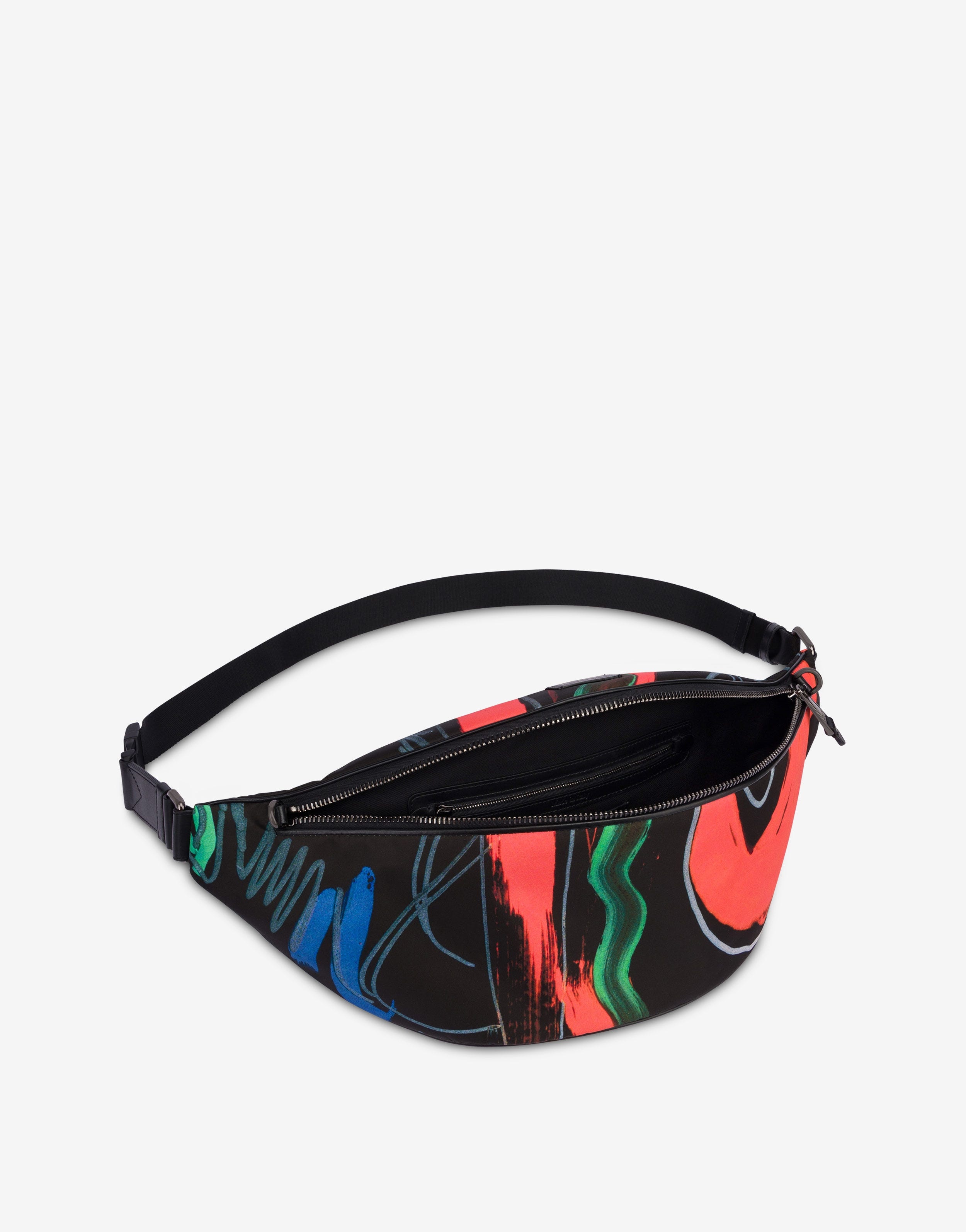 SHADOWS & SQUIGGLES LARGE NYLON BELT BAG - 3