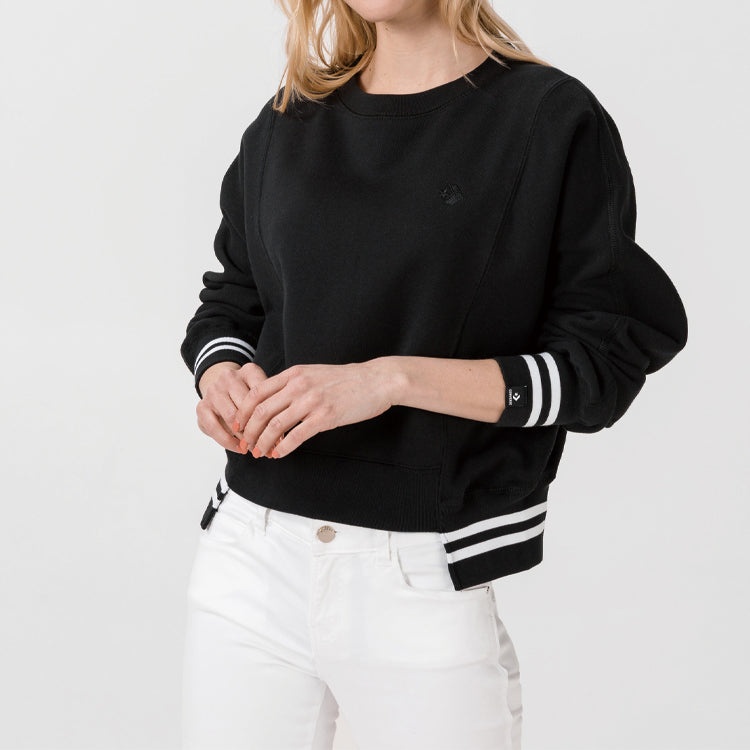 (WMNS) Converse Stripe Breathable Pullover Black 10020727-A02 - 3