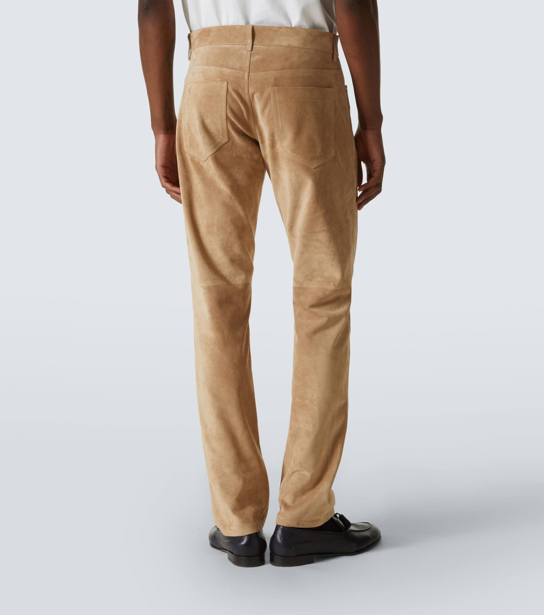 Anthony suede straight pants - 4