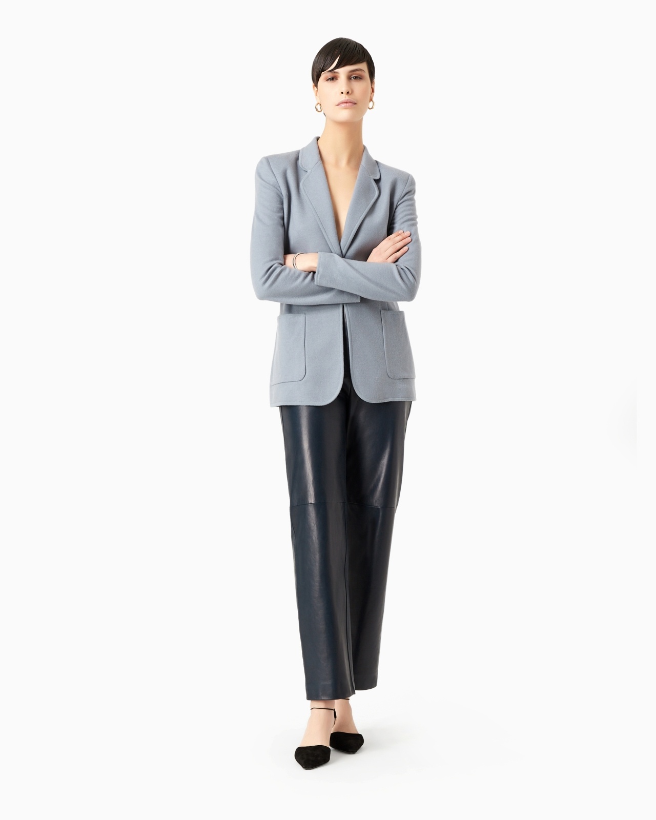 STRAIGHT-CUT, NAPPA-LEATHER TROUSERS - 4
