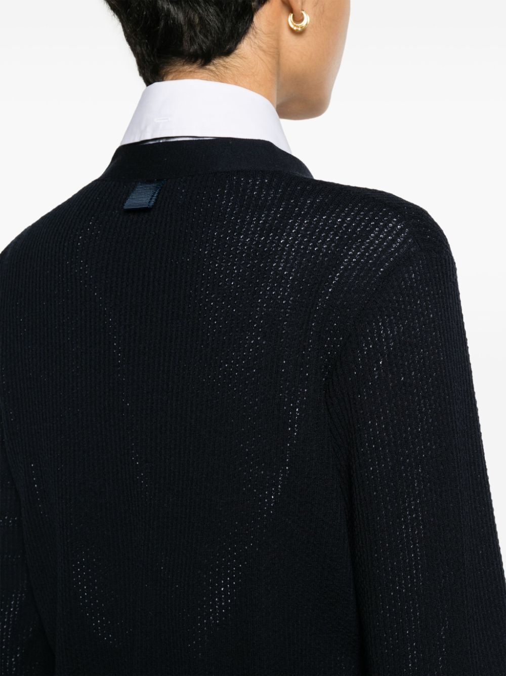 V-neck virgin wool cardigan - 5