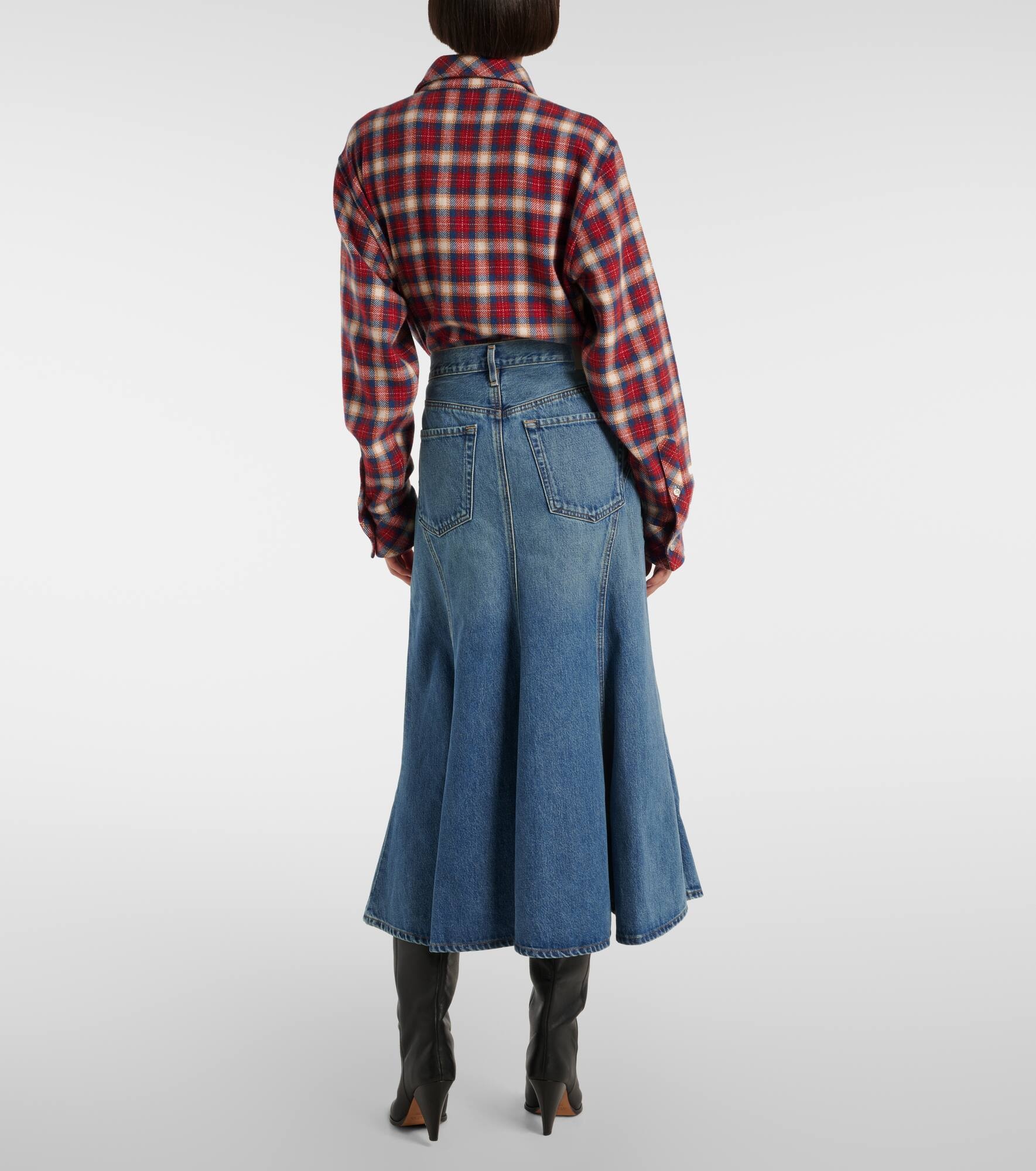 Gaucho Vintage denim maxi skirt - 3