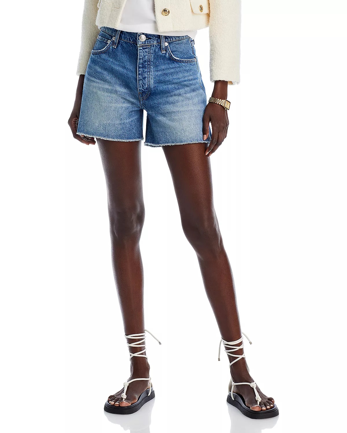 Vintage Cuff Off Denim Shorts in Noelle - 1