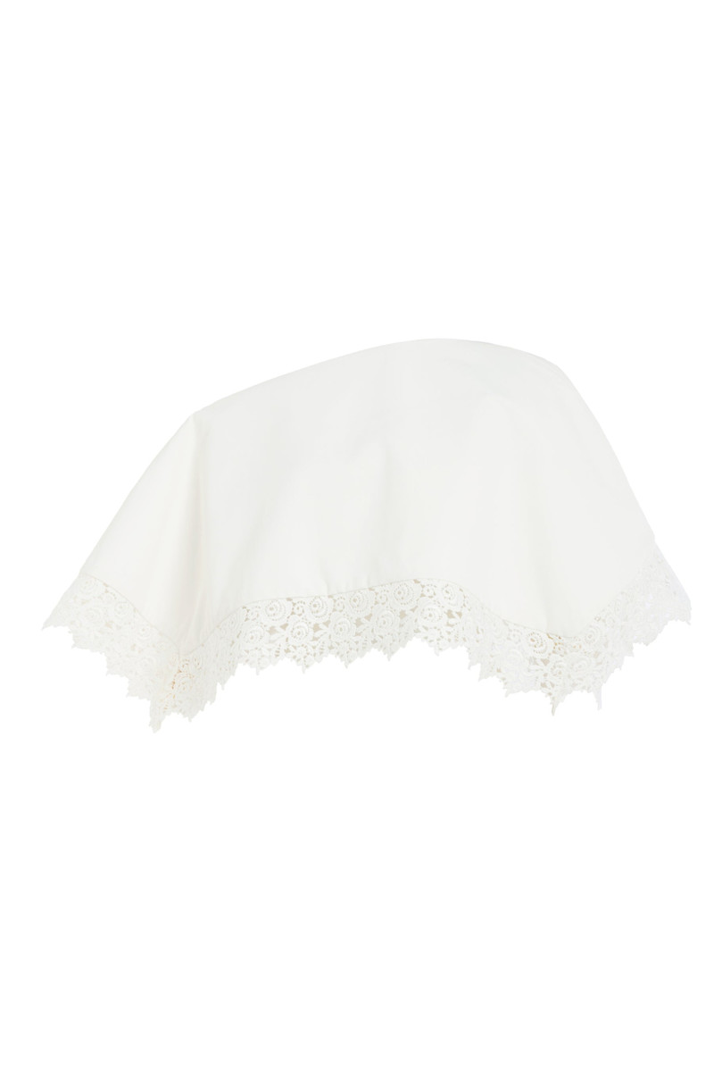 LACE TRIMMED BIG COLLAR TOP OFF WHITE 6