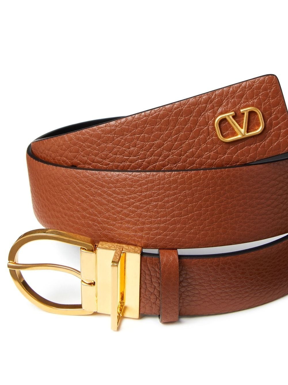 VLogo leather belt - 3