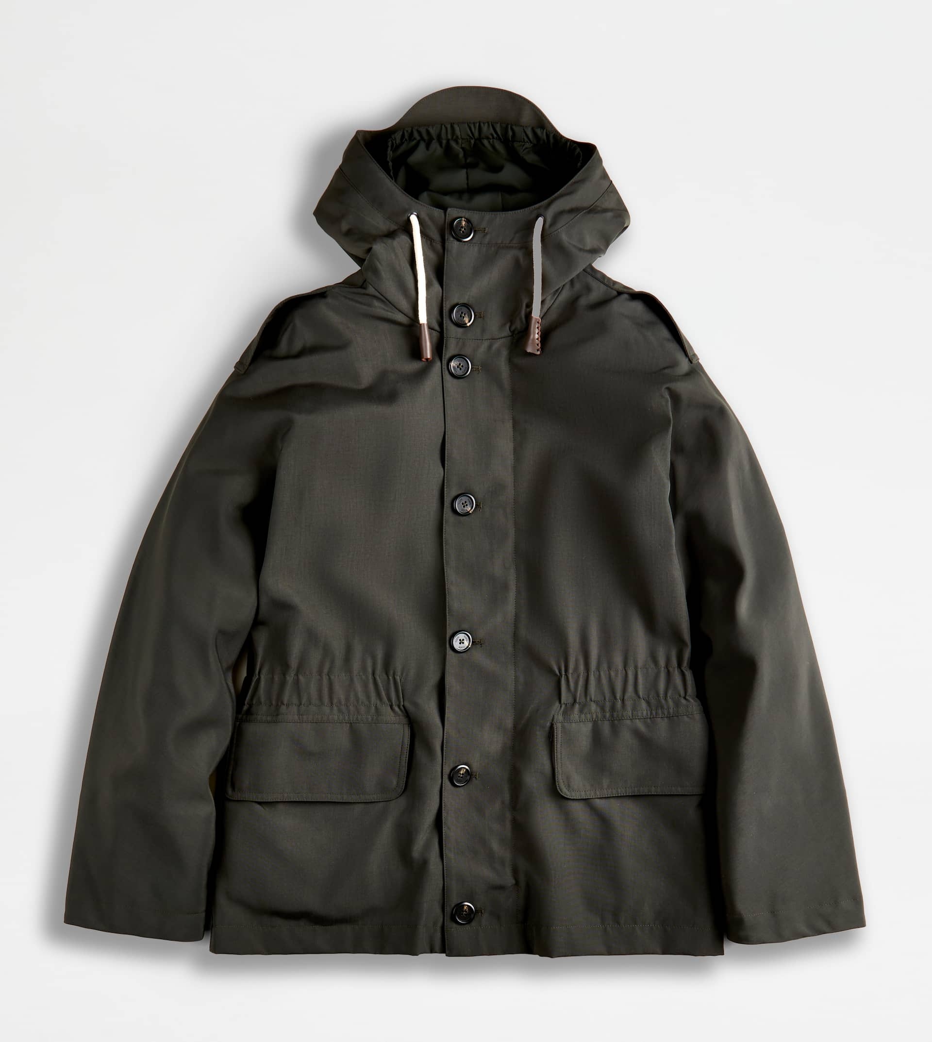 HOODED CABAN - GREEN - 1