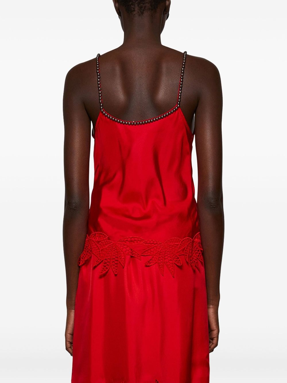 Bennett leaf lace-trim cami top - 4