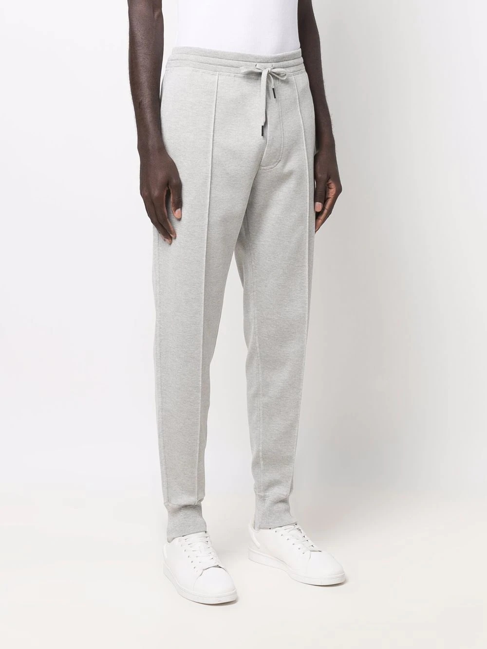 cotton-silk blend track pants - 3