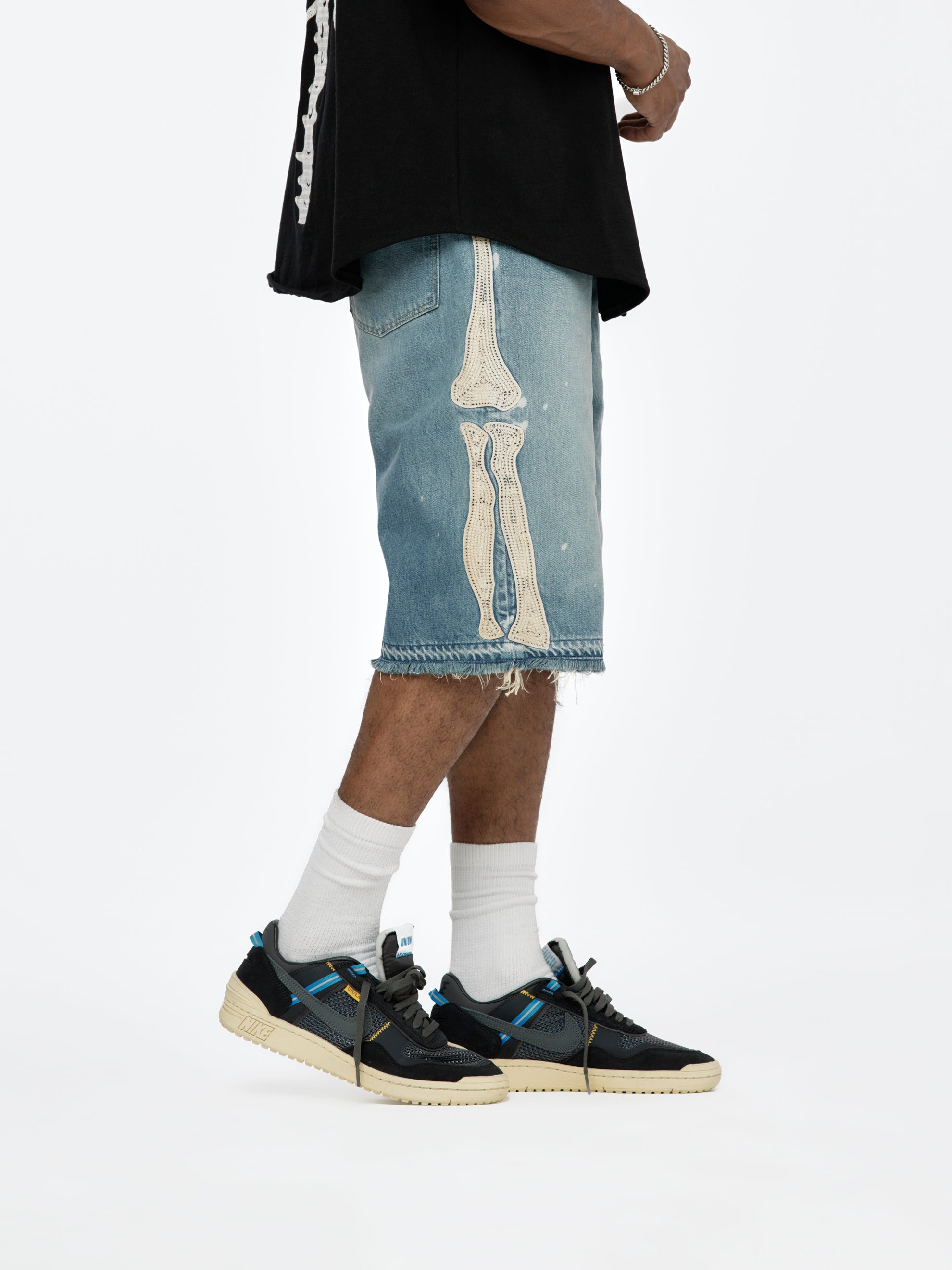 14OZ DENIM BONE SHORTS - 3