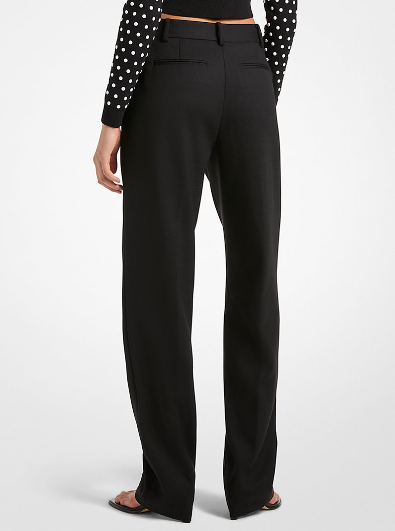 MICHAEL KORS Pleated Stretch Wool Blend Twill Pants outlook