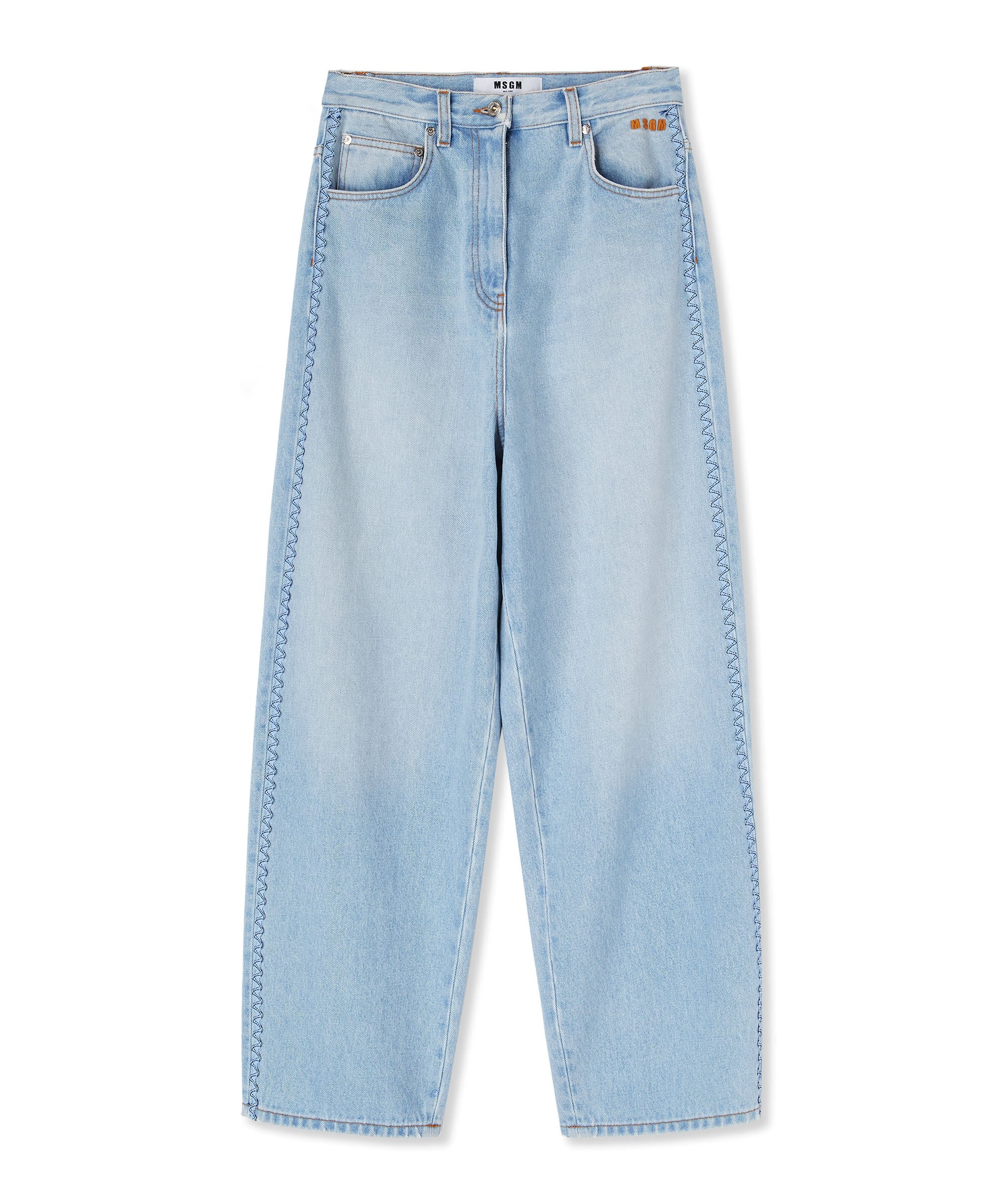 5 pocket light denim pants - 1