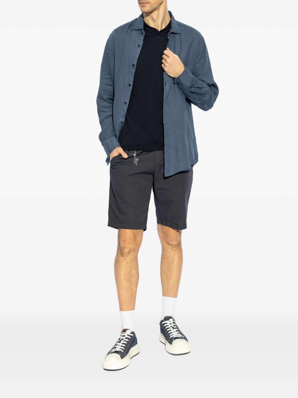charm-detail chino shorts - 2