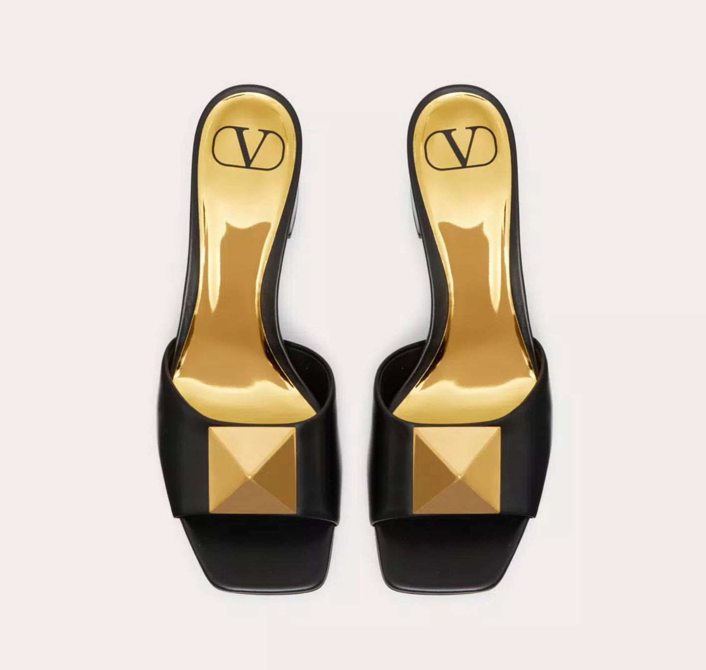Valentino One Stud Slide Sandals - 3